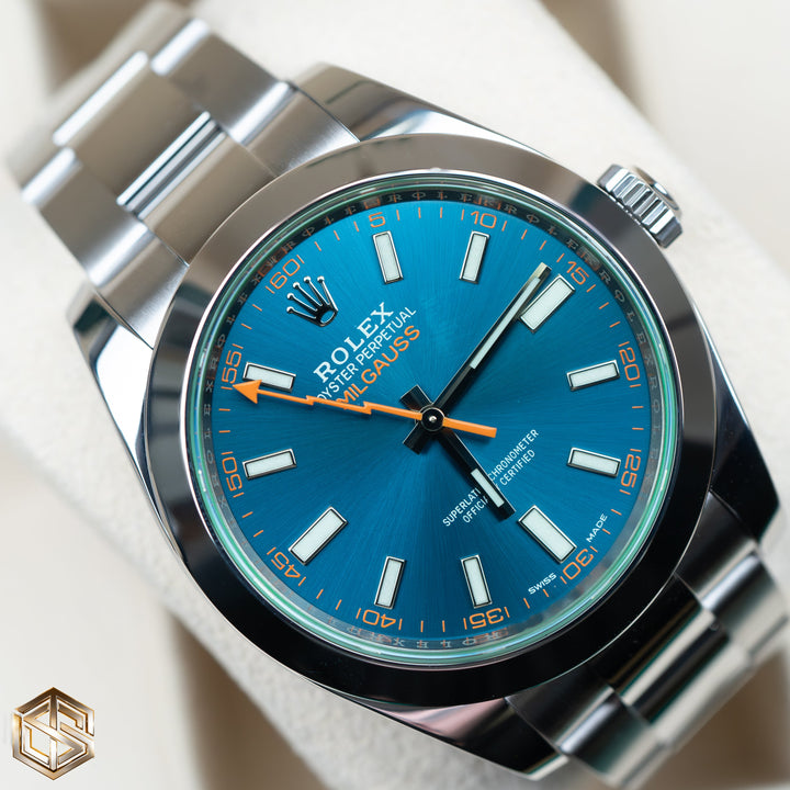 Rolex 116400GV UNWORN Milgauss Blue Dial 2020 40mm Full Set Watch