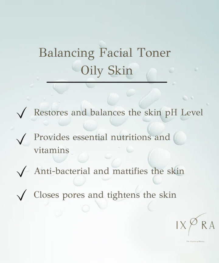 Ixora - Cleansing, Tightening, Balancing Facial Toner with Tea Tree, Eucalyptus, and Peppermint Oils for Acne Prevention, pH Balance